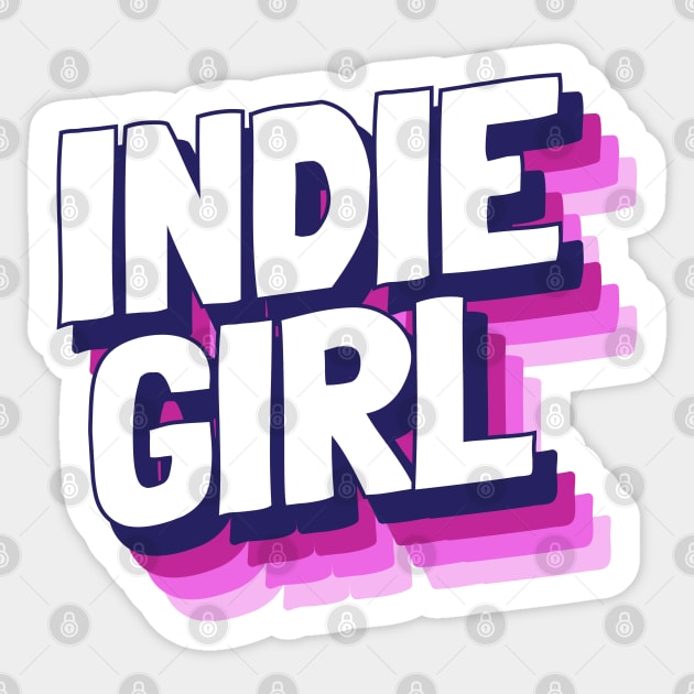 INDIE GIRL (Pink) Sticker by NightField